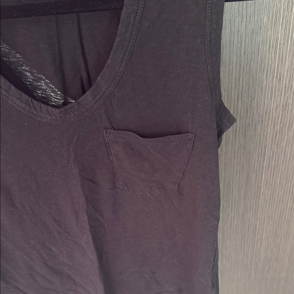 Zadig & Voltaire Black Muscle Tee with Lightning Bolt - Picture 5 of 10